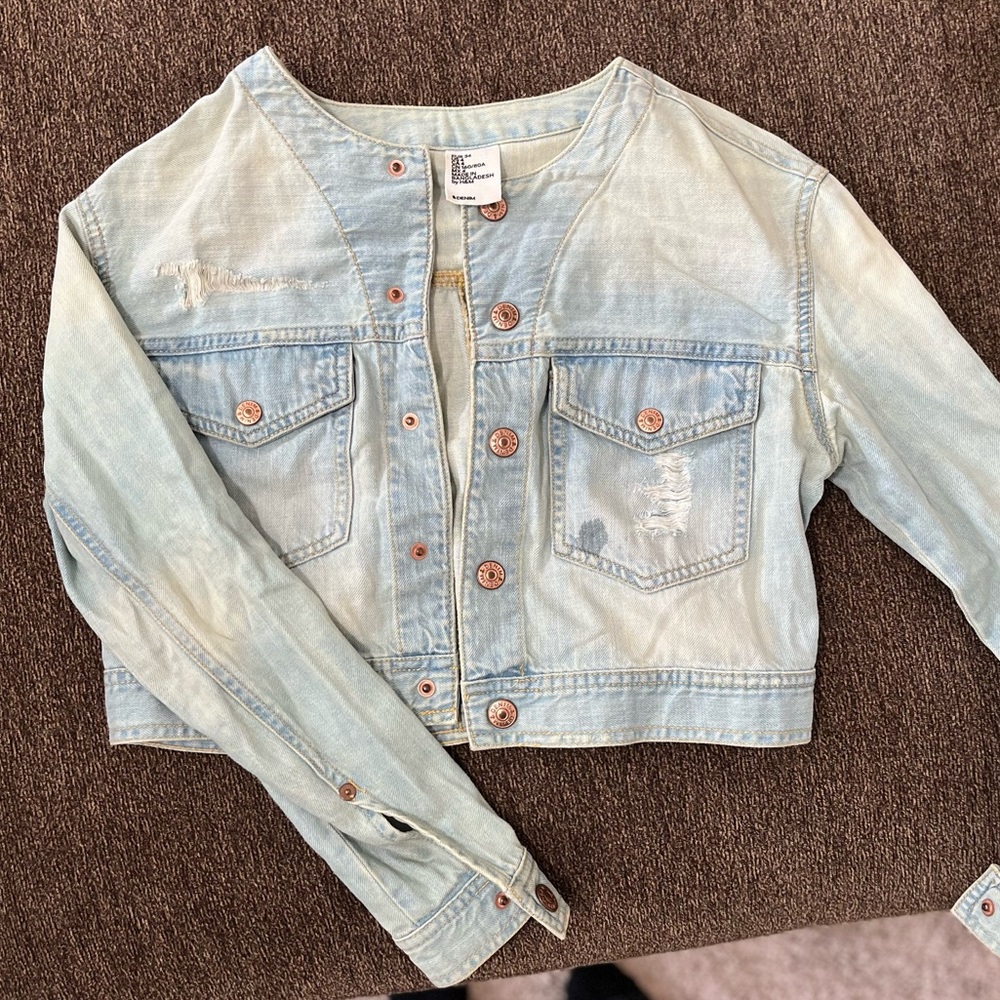 Light wash denim jacket